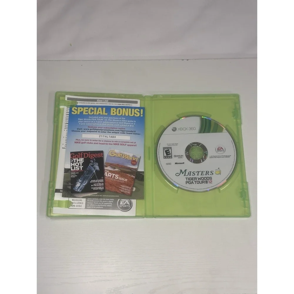 Tiger Woods PGA Tour 12 The Masters Xbox 360 Complete CIB